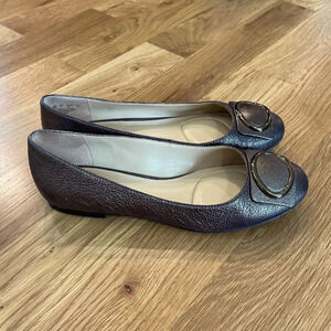 Naturalizer Metallic Bronze Geonna Women’s Ballet Flat Size 9